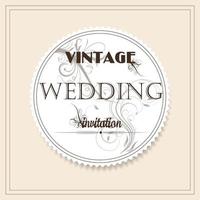 Vintage Hochzeitseinladung vektor