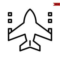 flygplan linje ikon vektor