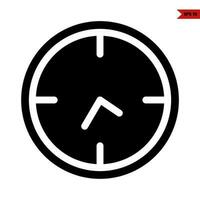 Uhr-Glyphe-Symbol vektor