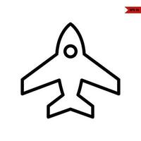 flygplan spel linje ikon vektor