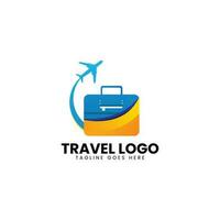 Reisen Urlaub Flug Gradient Logo Design Vorlage vektor
