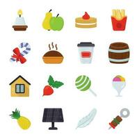 mat och gåvor vektor ikoner