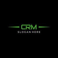 crm Initiale Logo Design Vektor