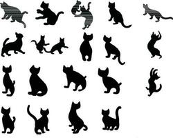 Katzen Silhouetten Vektor