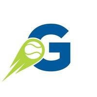 Initiale Brief G Tennis Verein Logo Design Vorlage. Tennis Sport Akademie, Verein Logo vektor