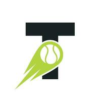 Initiale Brief t Tennis Verein Logo Design Vorlage. Tennis Sport Akademie, Verein Logo vektor