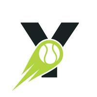 Initiale Brief y Tennis Verein Logo Design Vorlage. Tennis Sport Akademie, Verein Logo vektor