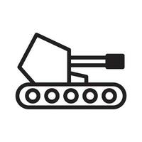 Panzer Symbol Duotone schwarz Farbe Militär- Symbol perfekt. vektor