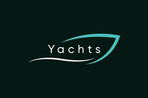 blå hav yachter logotyp design mall vektor