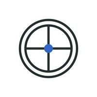 mål ikon duotone blå grå Färg militär symbol perfekt. vektor