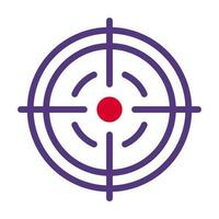 Ziel Symbol Duotone rot lila Farbe Militär- Symbol perfekt. vektor