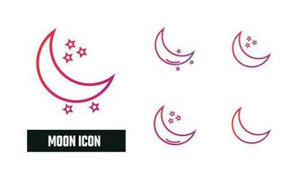 måne lutning ikon vektor illustration