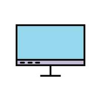Monitor Bildschirm Symbol Vektor Illustration. Monitor Bildschirm geradlinig Farbe Symbol