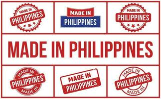 gemacht im Philippinen Gummi Briefmarke einstellen vektor