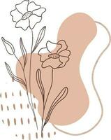 Blumen- Hintergrund mit Hand gezeichnet Mohn. Vektor Illustration.