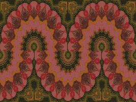 sömlös bakgrund östra stil blå och röd. arabicum mönster. mandala prydnad. element av blommor och löv. vektor illustration. använda sig av för tapet, skriva ut förpackning papper, textilier.