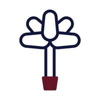 blomma ikon duotone rödbrun Marin Färg påsk symbol illustration. vektor