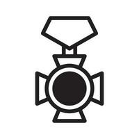 Medaille Symbol Duotone schwarz Farbe Militär- Symbol perfekt. vektor