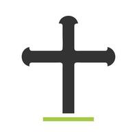 Salib Symbol solide Grün grau Farbe Ostern Symbol Illustration. vektor