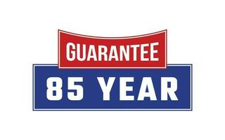 85 Jahr Garantie Siegel Vektor