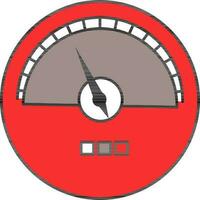 Tachometer Symbol im rot und grau Farbe. vektor