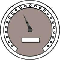 Tachometer Symbol im grau und Weiß Farbe. vektor