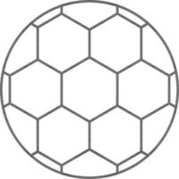 Fußball Symbol im schwarz Umriss. vektor