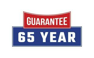 65 Jahr Garantie Siegel Vektor