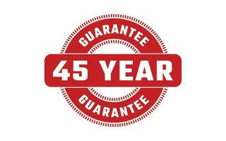 45 Jahr Garantie Gummi Briefmarke vektor