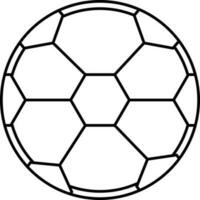Fußball oder Fußball Symbol im schwarz Umriss. vektor