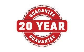 20 Jahr Garantie Gummi Briefmarke vektor