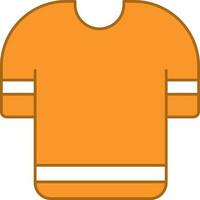T-Shirt Symbol im Orange und Weiß Farbe. vektor