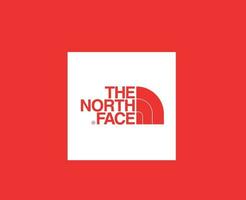 das Norden Gesicht Marke Symbol Logo Weiß Kleider Design Symbol abstrakt Vektor Illustration mit rot Hintergrund