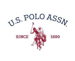 uns Polo assn Marke Symbol Blau und rot Logo Kleider Design Symbol abstrakt Vektor Illustration