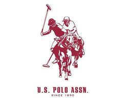 uns Polo assn Marke Symbol Logo mit Name rot Kleider Design Symbol abstrakt Vektor Illustration