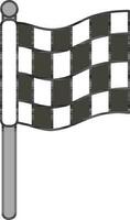 Rennen Flagge Symbol im grau und Weiß Farbe. vektor