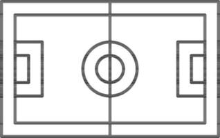 linear Stil Fußball Feld Symbol. vektor