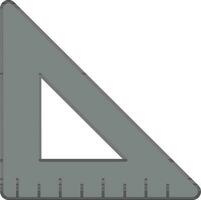 Dreieck Lineal Rahmen Symbol im grau und schwarz Farbe. vektor