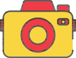 kamera ikon i röd och gul Färg. vektor