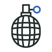 granat ikon duofärg grå blå Färg militär symbol perfekt. vektor