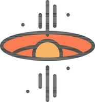 schwarz Loch Symbol oder Symbol im Orange Farbe. vektor