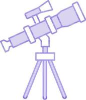 isolerat teleskop ikon i lila och vit Färg ikon i platt stil. vektor