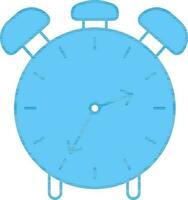 Alarm Uhr Symbol im Blau und Weiß Farbe. vektor