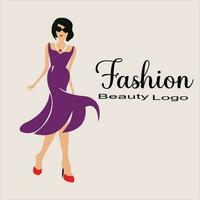 mode logotyp kreativ kvinnor skönhet liv salong skönhet logotyp vektor
