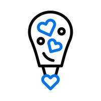 Luft Ballon Liebe Symbol duocolor Blau Stil Valentinstag Illustration Symbol perfekt. vektor