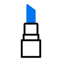 Lippenstift Symbol Duotone Blau schwarz Farbe Mutter Tag Symbol Illustration. vektor