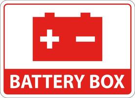 Symbol Batterie Zeichen Batterie Box auf Weiß Hintergrund vektor