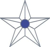 Star Symbol im Blau und Weiß Farbe. vektor