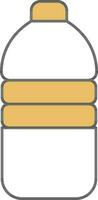 Produkt Flasche Gelb und Weiß Symbol. vektor