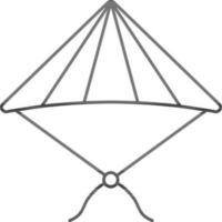 konisch Hut Symbol im Linie Kunst. vektor